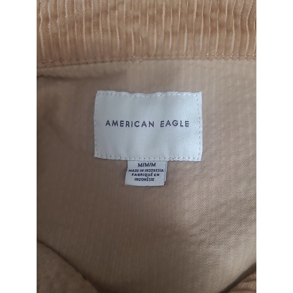 American Eagle Womens Ribbed Crop Top Size Medium Tan Beige Light Brown - Picture 4 of 9